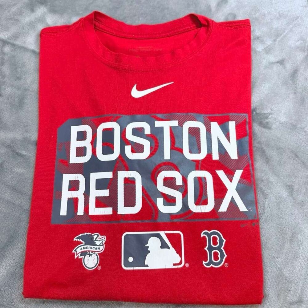 Boston Red Sox Baseball Shirt The Nike Tee Dri-Fit Men’s Red Size L